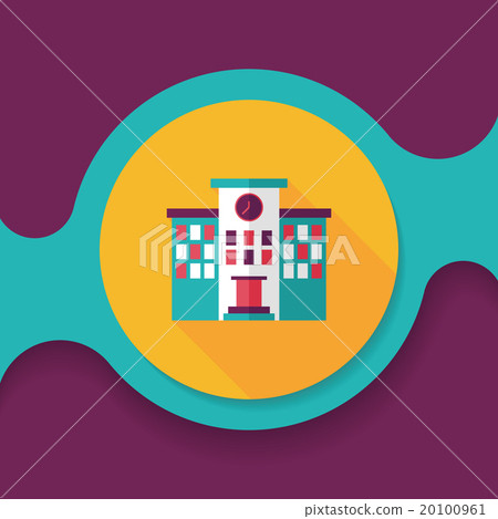 Building school flat icon with long shadow,eps10 Building school flat icon with long shadow,eps10 20100961