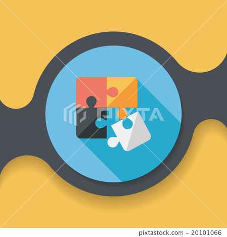 Puzzle flat icon with long shadow,EPS 10 20101066