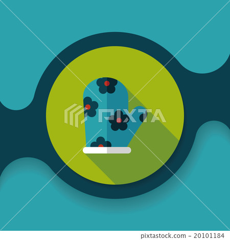 kitchenware oven mitts flat icon with long shadow,eps10 kitchenware oven mitts flat icon with long shadow,eps10 20101184