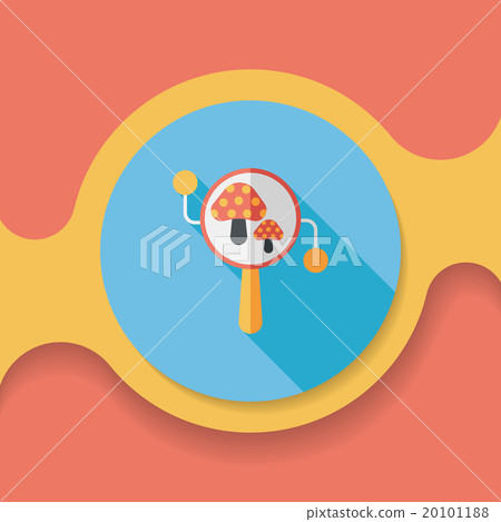 baby rattle flat icon with long shadow,eps10 baby rattle flat icon with long shadow,eps10 20101188
