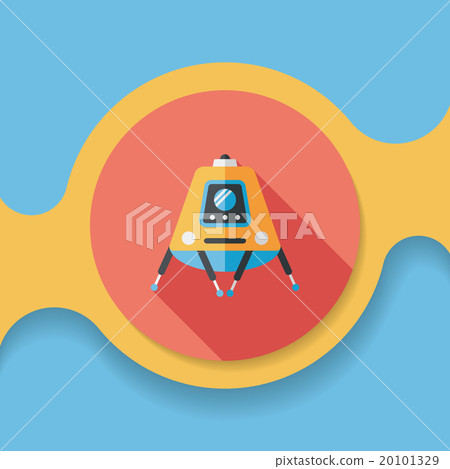 Space Rover flat icon with long shadow,eps10 Space Rover flat icon with long shadow,eps10 20101329