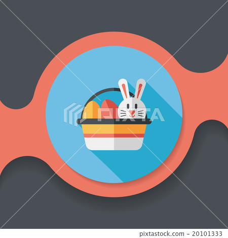 easter bunny flat icon with long shadow,eps10 20101333