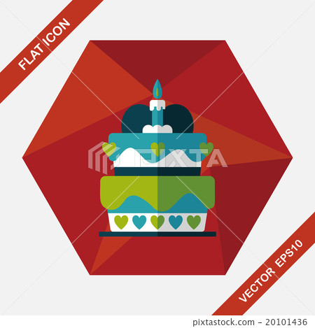 Valentine's Day cake flat icon with long shadow,eps10 Valentine's Day cake flat icon with long shadow,eps10 20101436