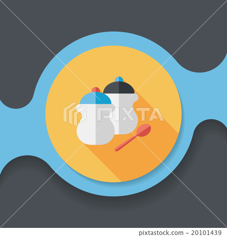 kitchenware pepper bottle flat icon with long shadow,eps10 20101439