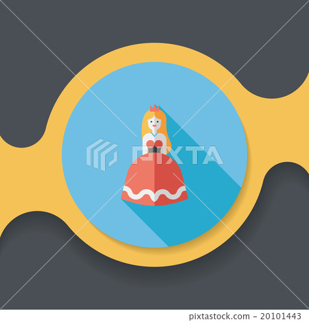 Princess flat icon with long shadow Princess flat icon with long shadow 20101443