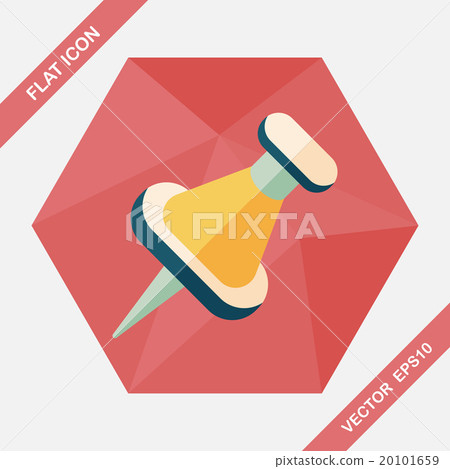 push pin flat icon with long shadow,eps10 push pin flat icon with long shadow,eps10 20101659