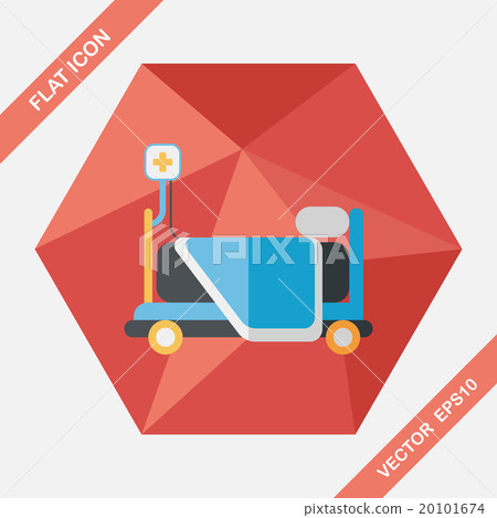 hospital bed flat icon with long shadow hospital bed flat icon with long shadow 20101674