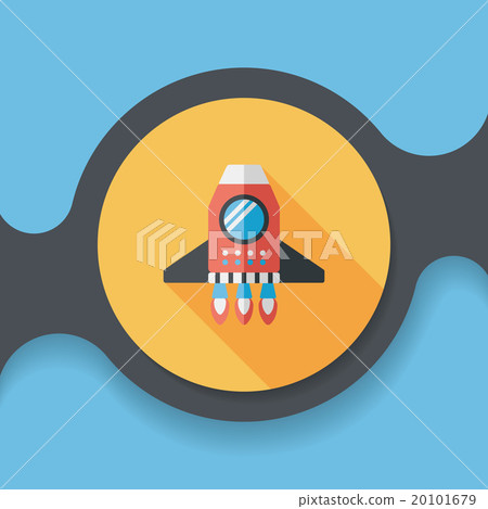 Spaceship flat icon with long shadow,eps10 Spaceship flat icon with long shadow,eps10 20101679