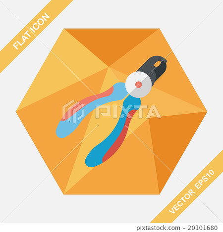 Pet nail clippers flat icon with long shadow, eps10 Pet nail clippers flat icon with long shadow, eps10 20101680