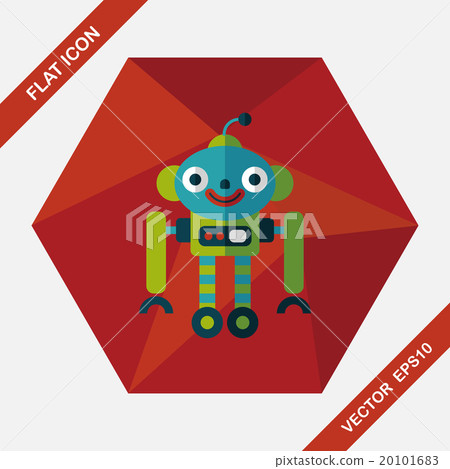 robot concept flat icon with long shadow,eps10 robot concept flat icon with long shadow,eps10 20101683