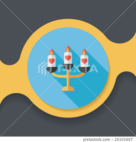 wedding candle holder flat icon with long shadow,eps10 wedding candle holder flat icon with long shadow,eps10 20101687