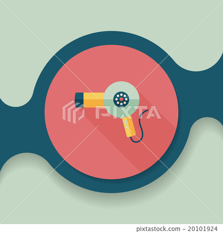Hair dryer flat icon with long shadow,eps10 Hair dryer flat icon with long shadow,eps10 20101924