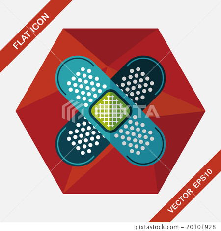 medical bandage flat icon with long shadow medical bandage flat icon with long shadow 20101928