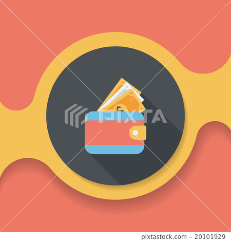 wallet flat icon with long shadow,eps10 wallet flat icon with long shadow,eps10 20101929