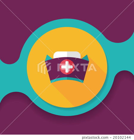 nurse hat flat icon with long shadow,eps10 nurse hat flat icon with long shadow,eps10 20102144