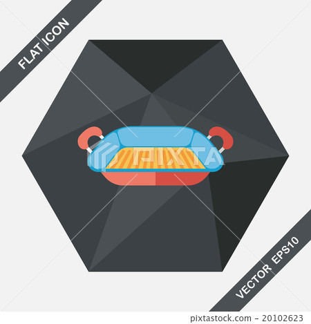 bakeware flat icon with long shadow,eps10 20102623