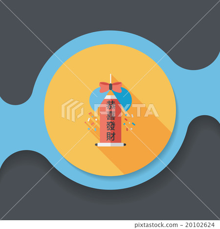 Chinese New Year flat icon with long shadow,eps10, Celebrate dec 20102624
