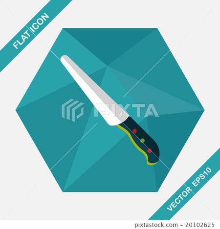kitchenware knife flat icon with long shadow,eps10 20102625
