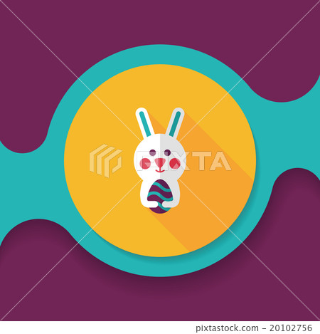 easter bunny flat icon with long shadow,eps10 easter bunny flat icon with long shadow,eps10 20102756