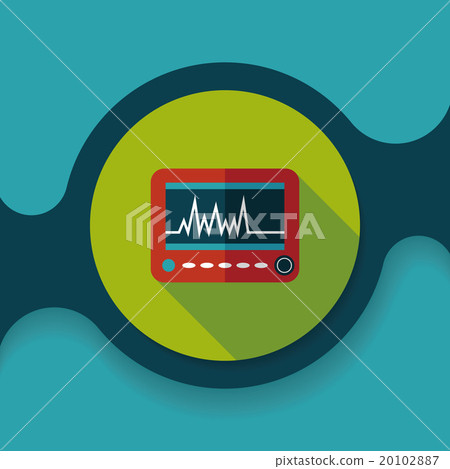 monitor in the ICU flat icon with long shadow,eps10 monitor in the ICU flat icon with long shadow,eps10 20102887