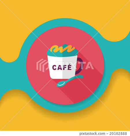 coffee flat icon with long shadow,eps10 20102888
