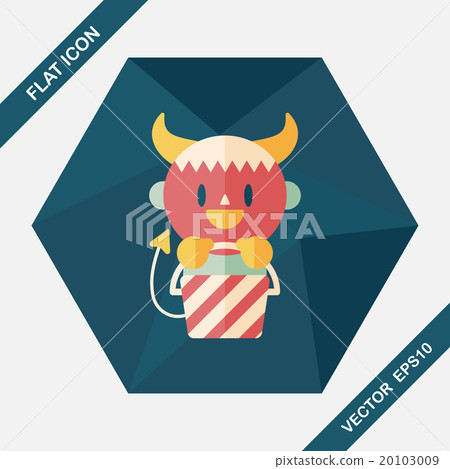 cute wizard flat icon with long shadow,eps10 20103009