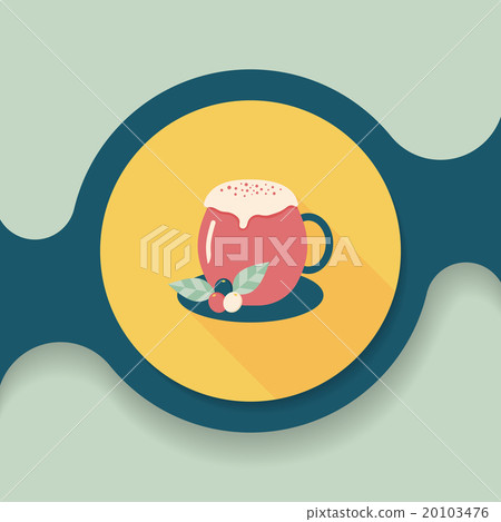 hot milk cream coffee flat icon with long shadow,eps10 hot milk cream coffee flat icon with long shadow,eps10 20103476