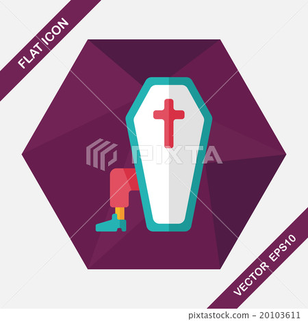 coffin falt icon with long shadow,eps10 coffin falt icon with long shadow,eps10 20103611