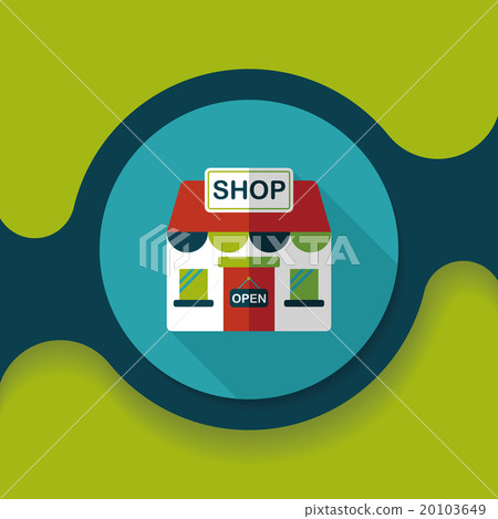 shopping store flat icon with long shadow,eps10 shopping store flat icon with long shadow,eps10 20103649