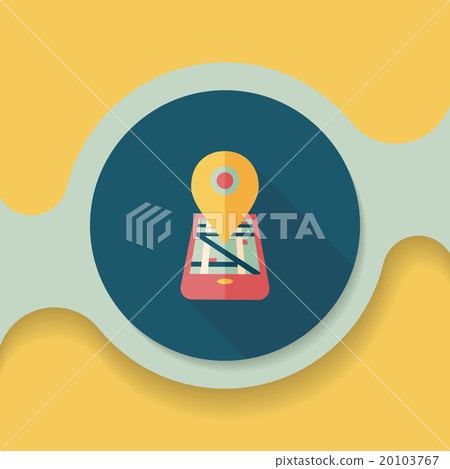Navigation concept flat icon with long shadow 20103767