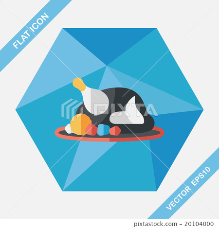 Grill chicken flat icon with long shadow,eps10 Grill chicken flat icon with long shadow,eps10 20104000