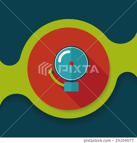 Alarm bell flat icon with long shadow,eps10 20104077