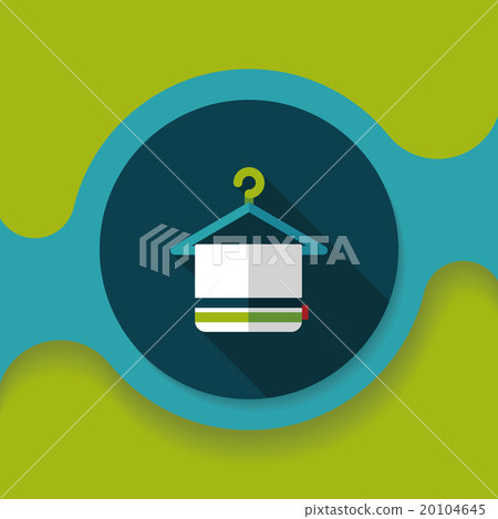 TOWEL HANGER flat icon with long shadow 20104645