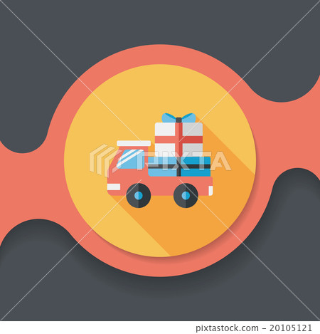 shopping freight transport flat icon with long shadow,eps10 20105121