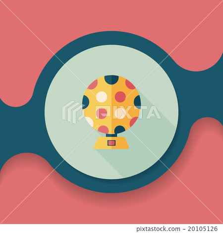 disco lights flat icon with long shadow,eps10 20105126