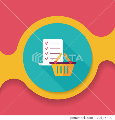 shopping list flat icon with long shadow,eps10 20105200