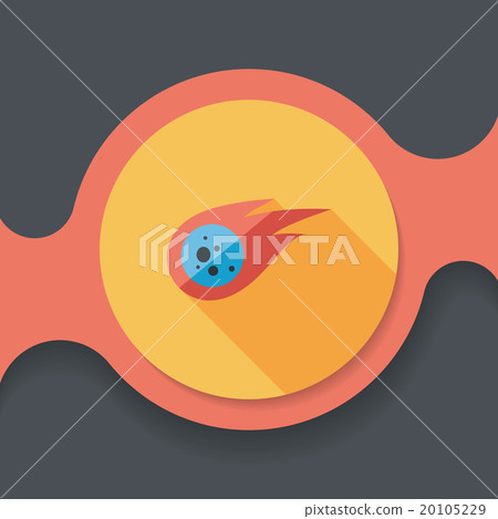 Space Meteorite flat icon with long shadow,eps10 Space Meteorite flat icon with long shadow,eps10 20105229
