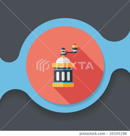 grinding coffee machine flat icon with long shadow,eps10 20105296