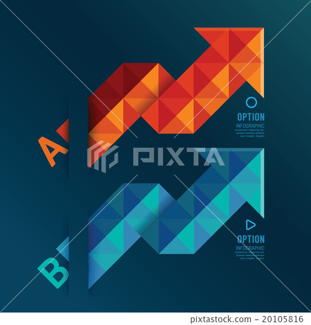 Geometric arrows red and blue color Geometric arrows red and blue color 20105816
