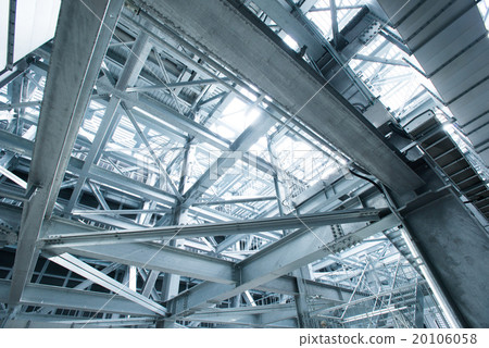 Steel frame at construction site 20106058