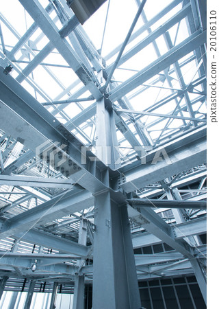 Steel frame at construction site 20106110