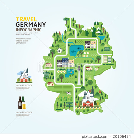 Infographic travel and landmark germany map Infographic travel and landmark germany map 20106454