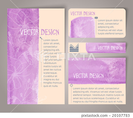 Hand drawn watercolor cards 20107783