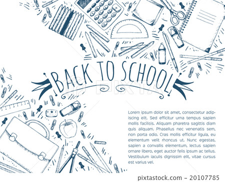 Hand drawn school symbols 20107785