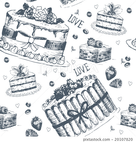 Hand drawn love symbols 20107820