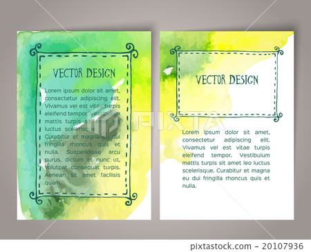 Hand drawn watercolor cards 20107936