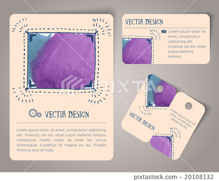 Hand drawn watercolor cards Hand drawn watercolor cards 20108132