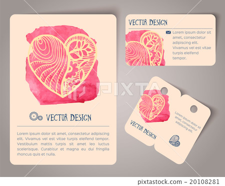 Hand drawn watercolor cards Hand drawn watercolor cards 20108281