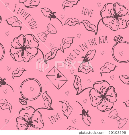 Hand drawn love symbols 20108296