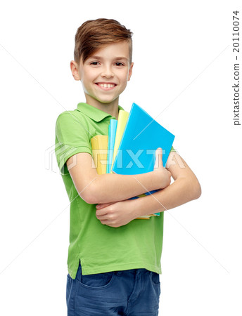 happy student boy with folders and notebooks happy student boy with folders and notebooks 20110074